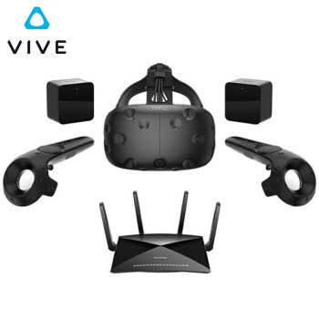 HTC VIVE - NETGEAR R9000 高端家庭VR影视游戏壕装 智能三频千兆无线路由器 