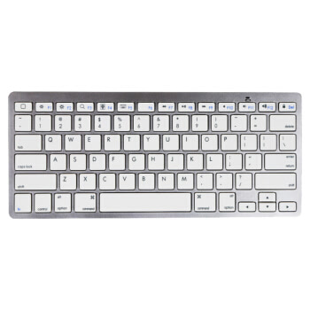 吉选（GESOBYTE）BK78 蓝牙键盘 银白色 iPad MAC 手机 windows电脑适用