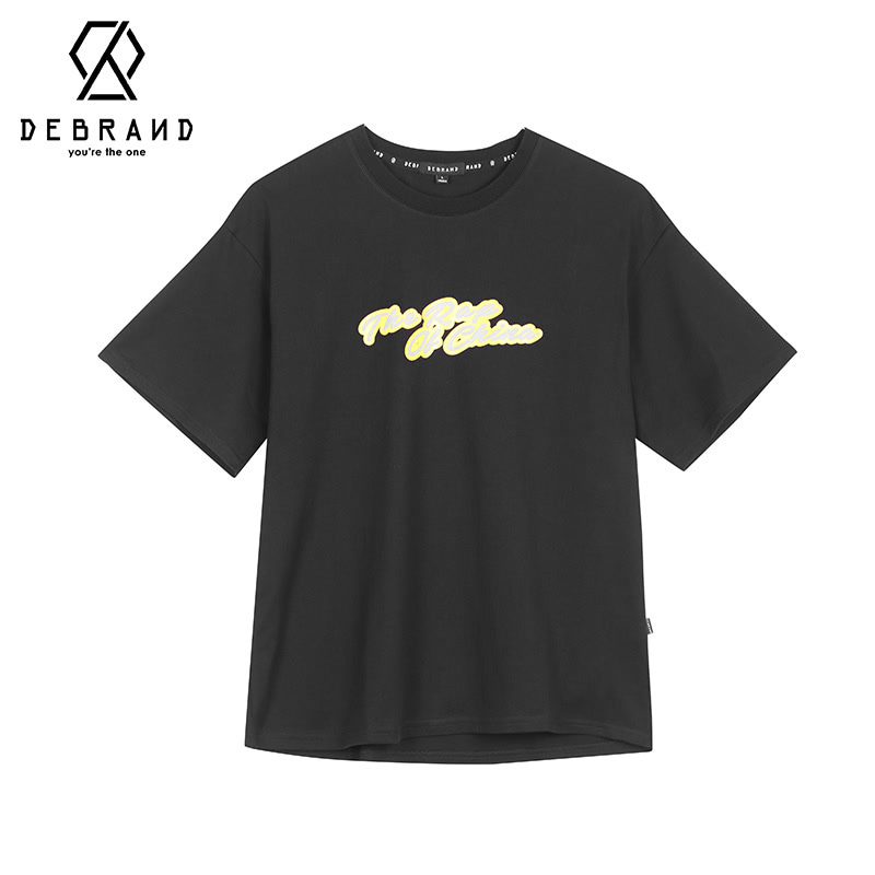 《中国新说唱》 Debrand 联名款字母印花休闲短袖T恤