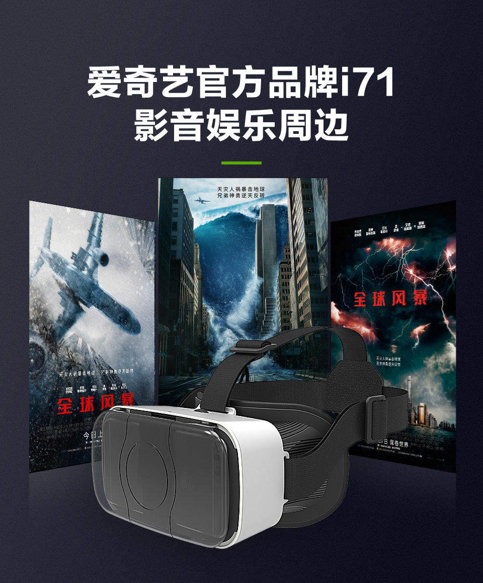 官方定制爱奇艺i71高清VR 全球风暴周边
