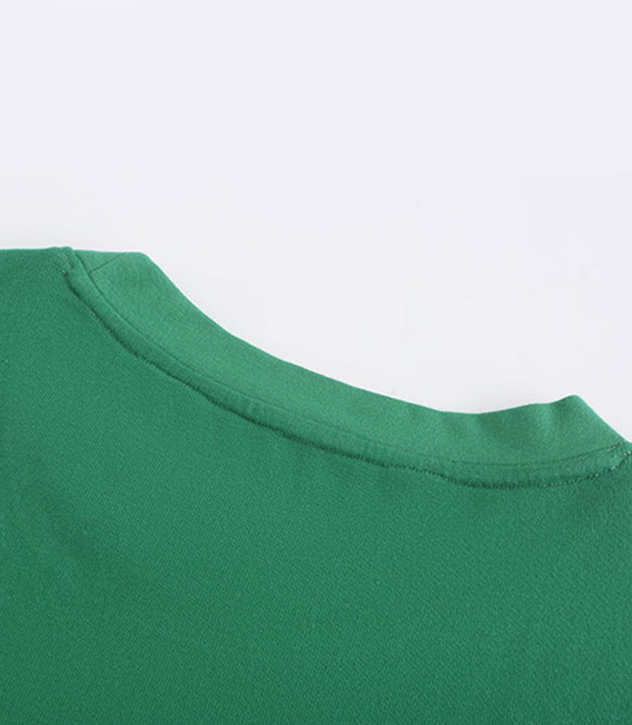 内购-FOURTRY蓝绿色简约小LOGO T恤21SS01GR55X